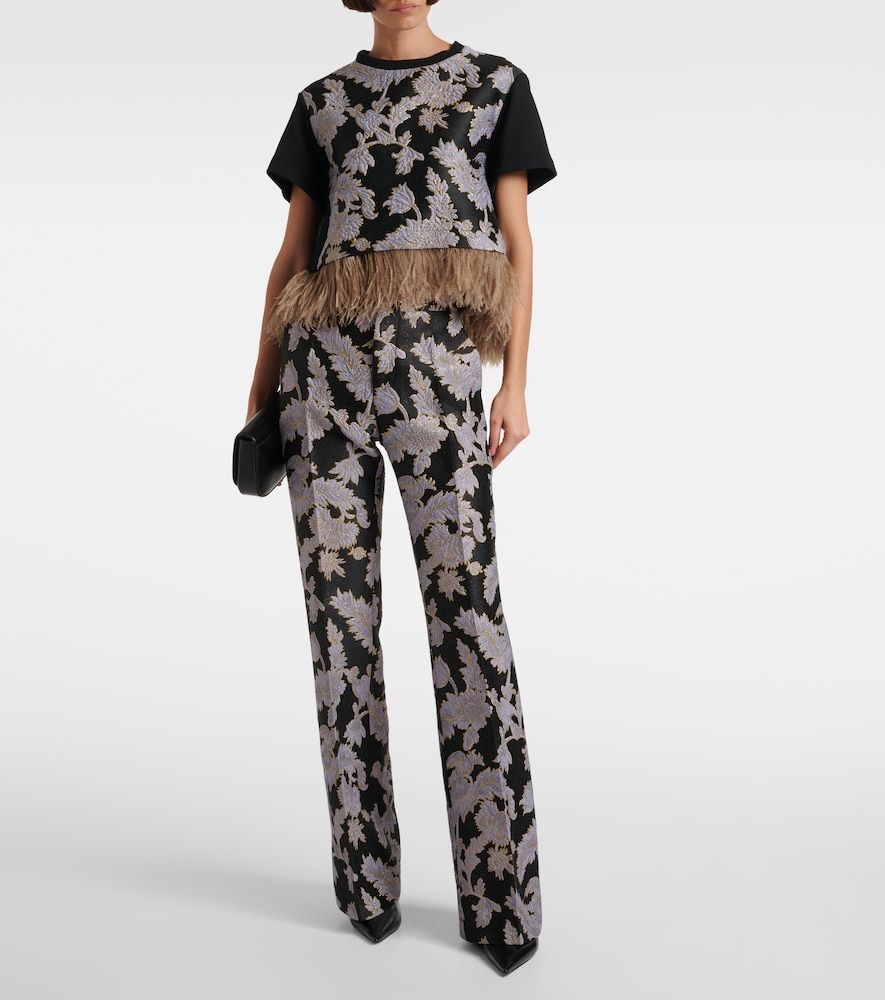 Pantalones bootcut Saturday Night en jacquard - La DoubleJ - Modalova