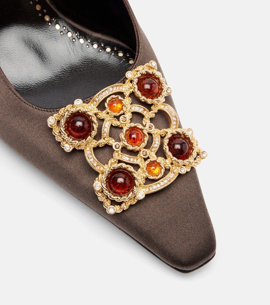 Slingback-Pumps Cupida 70 aus Satin - Manolo Blahnik - Modalova
