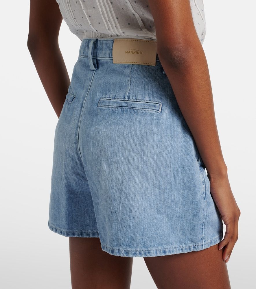 Cotton and linen denim shorts - 7 For All Mankind - Modalova