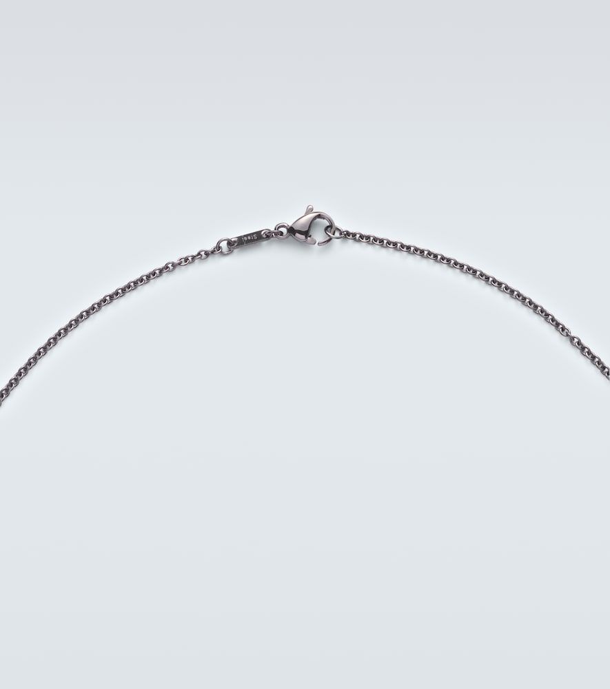 Collar con colgante Evil Eye de plata de ley (925/1000) con diamantes - Ileana Makri - Modalova