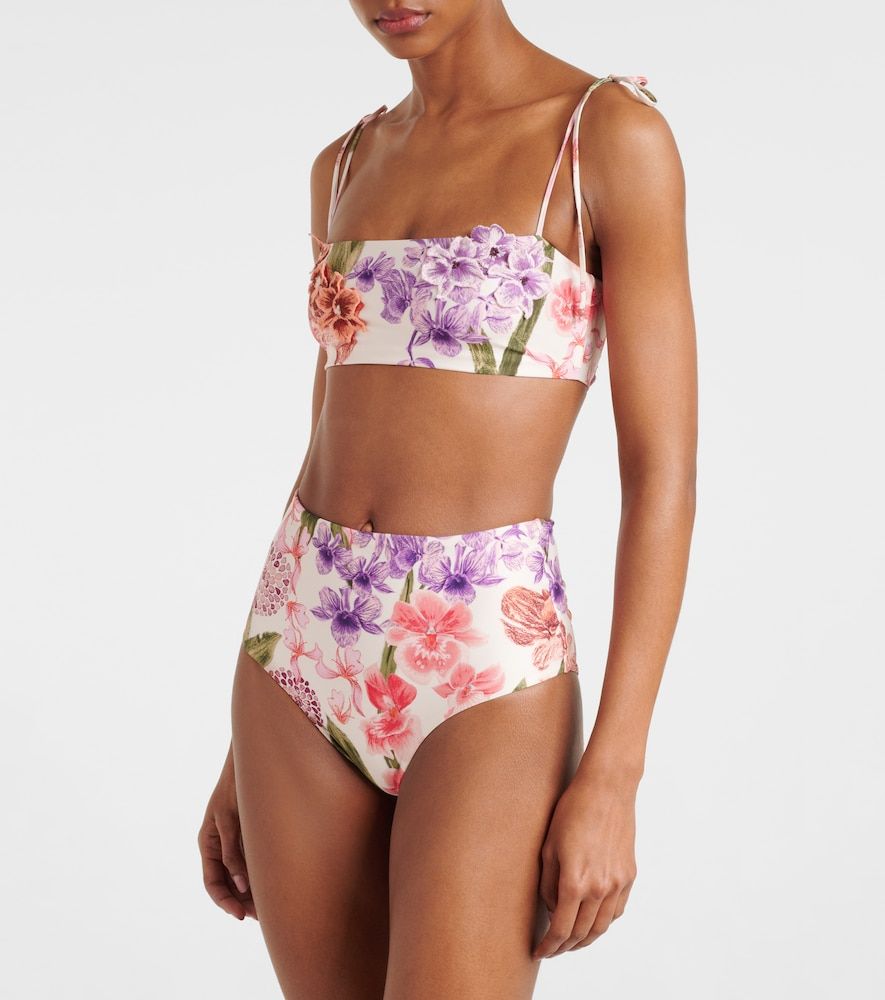 Braga de bikini de tiro alto floral - Agua by Agua Bendita - Modalova