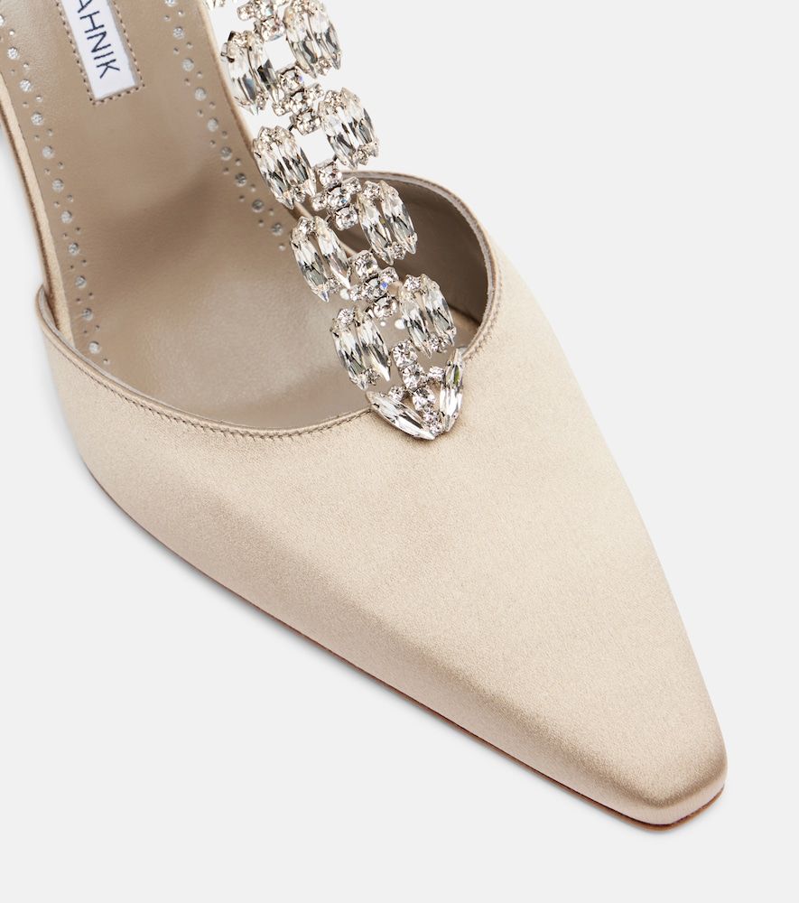 Pumps Molara aus Satin mit Kristallen - Manolo Blahnik - Modalova