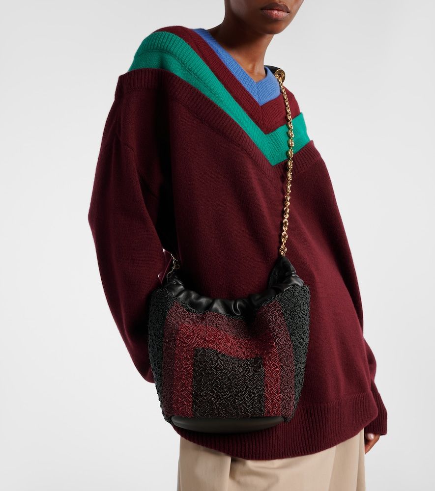 Bolso Squeeze Mini de piel con cuentas - Loewe - Modalova