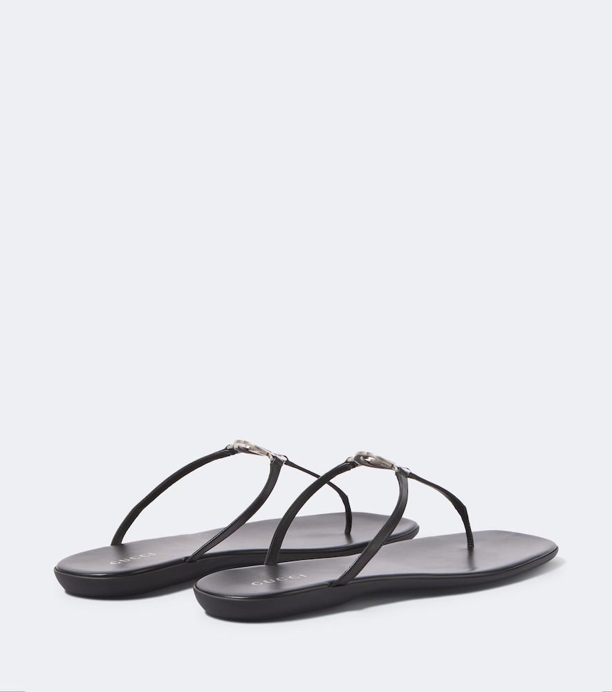 Sandali infradito Interlocking G in pelle - Gucci - Modalova