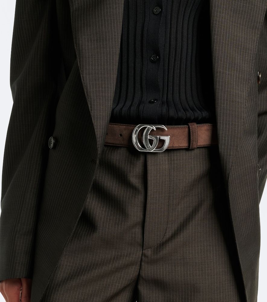 Gürtel GG Marmont aus Veloursleder - Gucci - Modalova