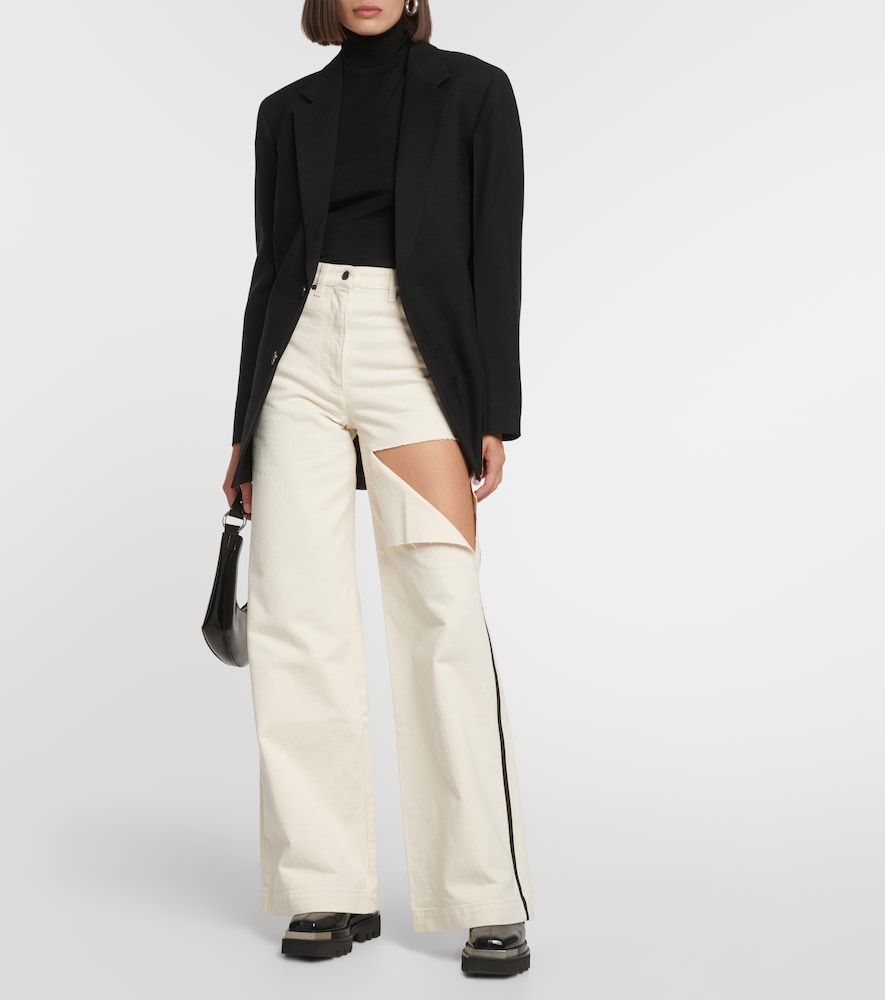 Jeans a gamba larga con cut-out - Peter Do - Modalova