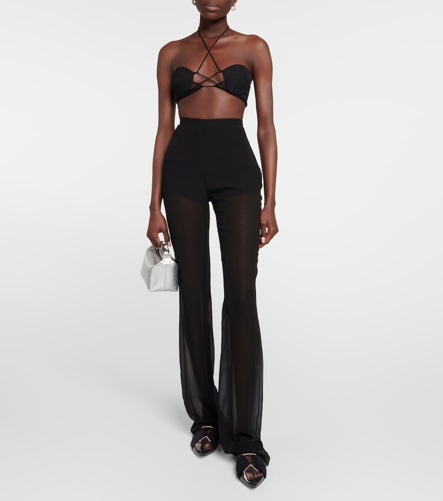 Bralette in lana con tulle - Nensi Dojaka - Modalova