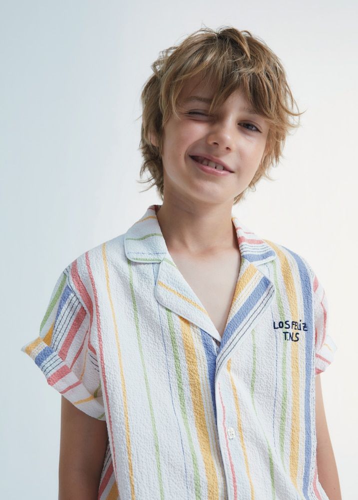 Camisa bowling Torrance de algodón a rayas - The New Society - Modalova
