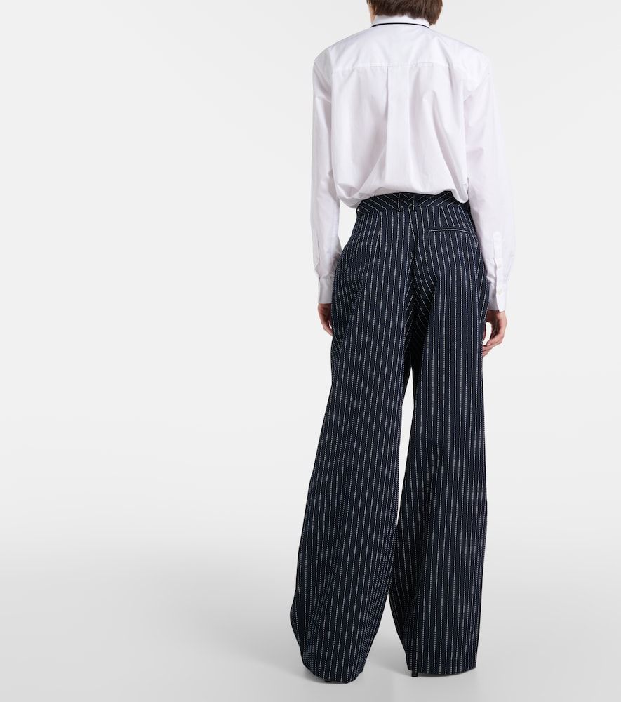 Pantalones anchos Ripley de sarga a rayas - The Frankie Shop - Modalova