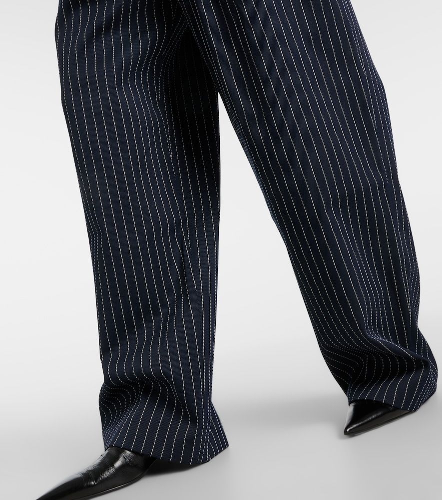 Pantalones anchos Ripley de sarga a rayas - The Frankie Shop - Modalova