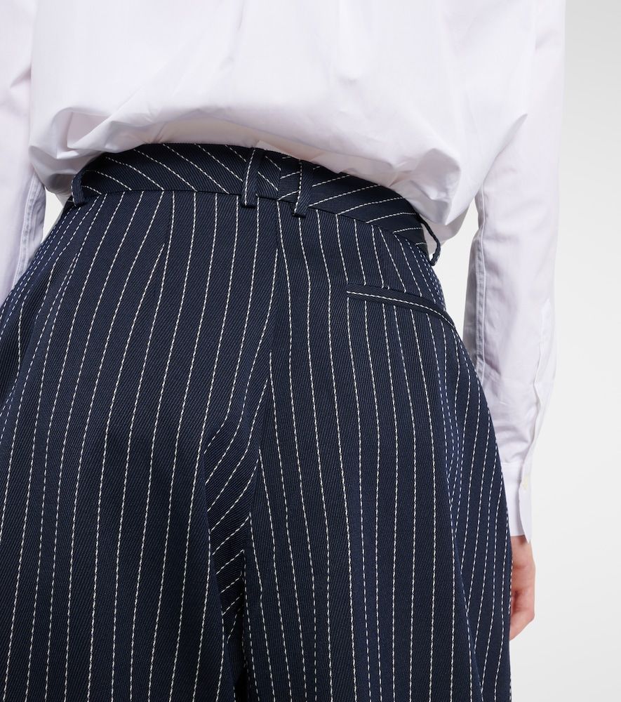 Pantalones anchos Ripley de sarga a rayas - The Frankie Shop - Modalova