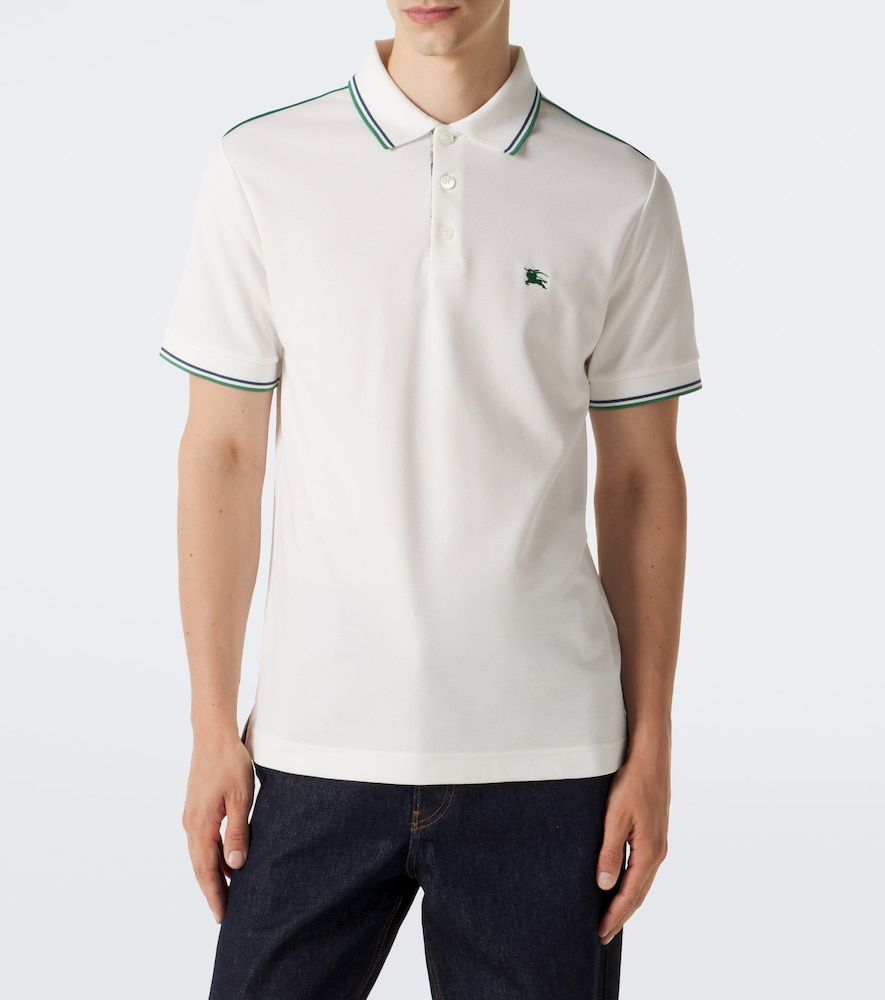 Polo en mezcla de algodón con EKD - Burberry - Modalova