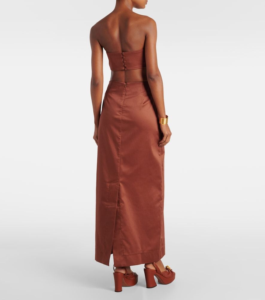Shell-embellished cotton-blend bra top - Adriana Degreas - Modalova