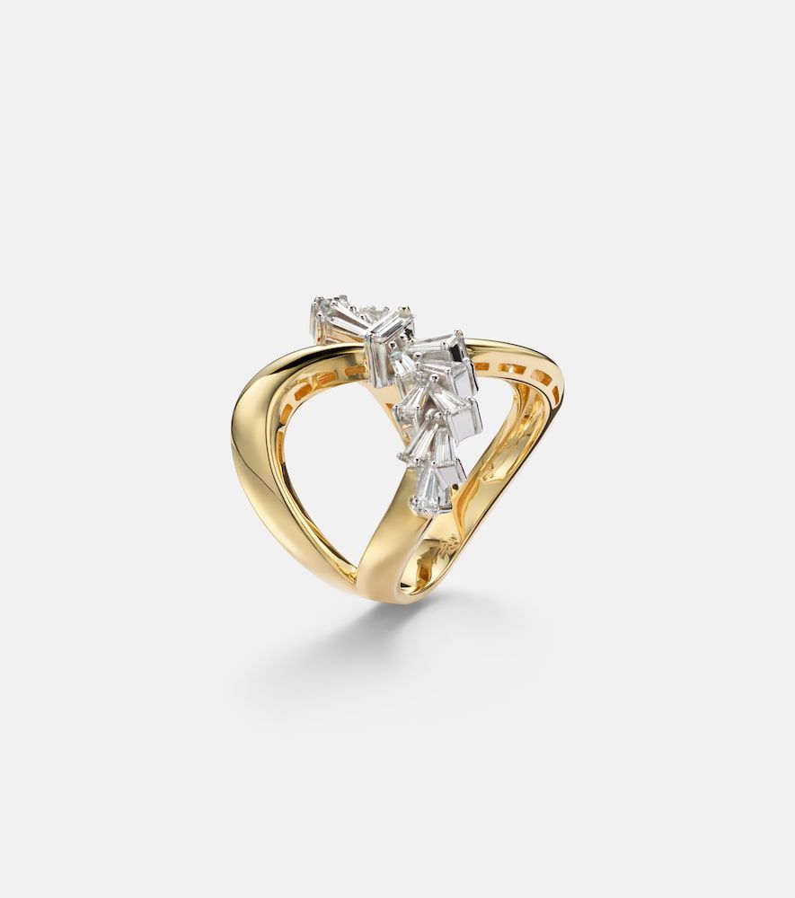 Golden Strada 18kt yellow and white ring with diamonds - Yeprem - Modalova