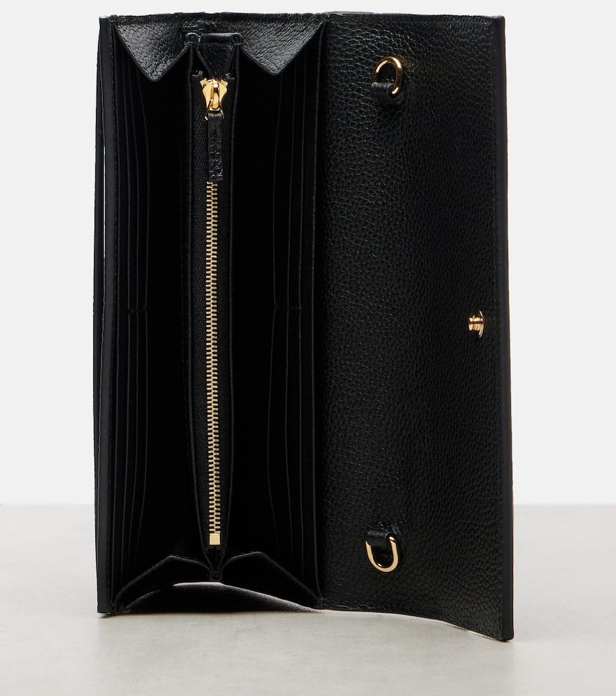 GG Marmont leather-trimmed wallet on chain - Gucci - Modalova