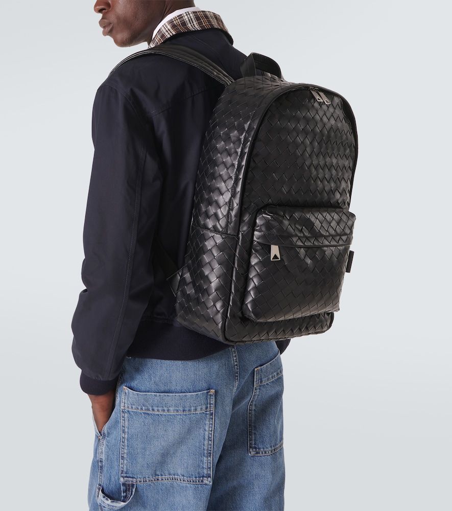 Intrecciato leather backpack - Bottega Veneta - Modalova