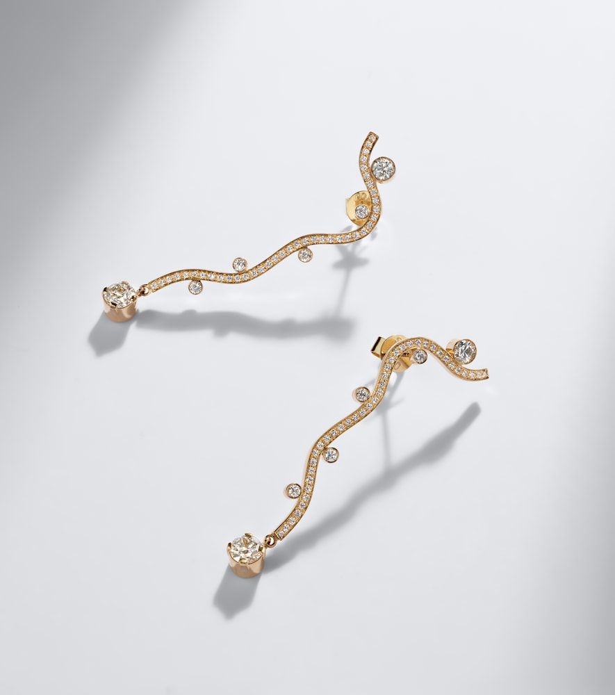 Pendientes Grand Ocean Etoile de oro de 18 ct con diamantes - Sophie Bille Brahe - Modalova
