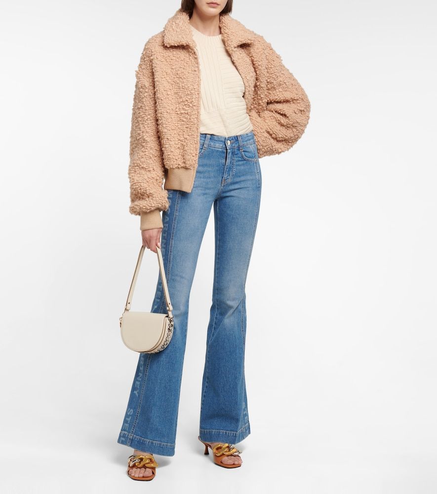 Logo mid-rise flared jeans - Stella McCartney - Modalova