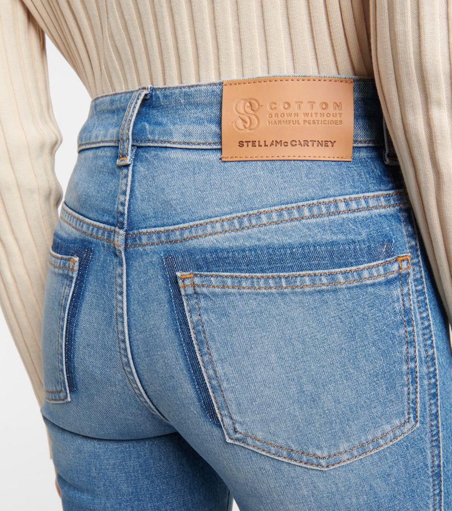 Logo mid-rise flared jeans - Stella McCartney - Modalova