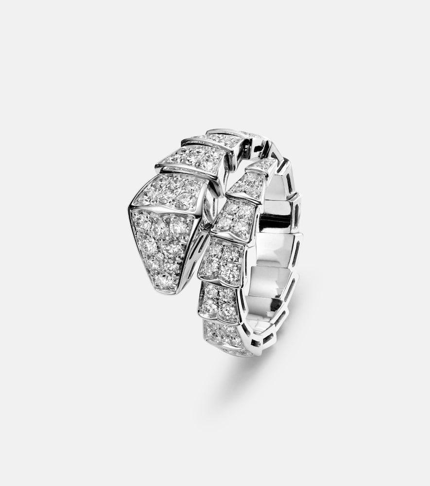 Ring Serpenti Viper aus 18kt Weißgold mit Diamanten - Bvlgari - Modalova