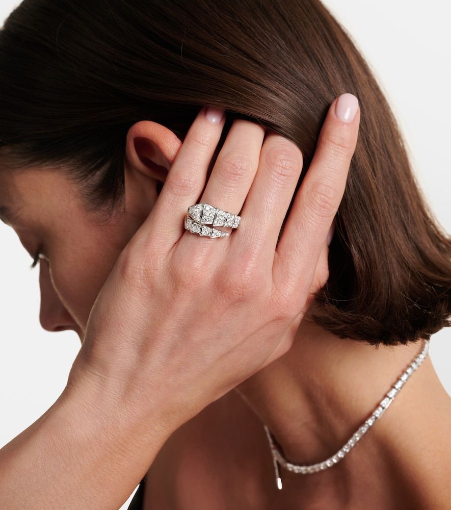 Ring Serpenti Viper aus 18kt Weißgold mit Diamanten - Bvlgari - Modalova