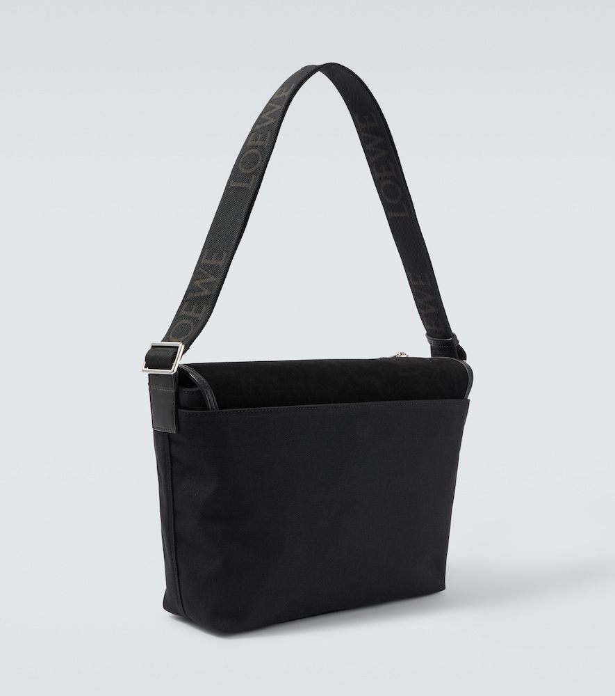 Bolso cruzado Flex Medium de lona y ante - Loewe - Modalova