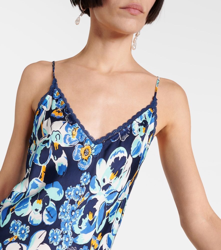 Abito sottoveste con pizzo floreale - Poupette St Barth - Modalova