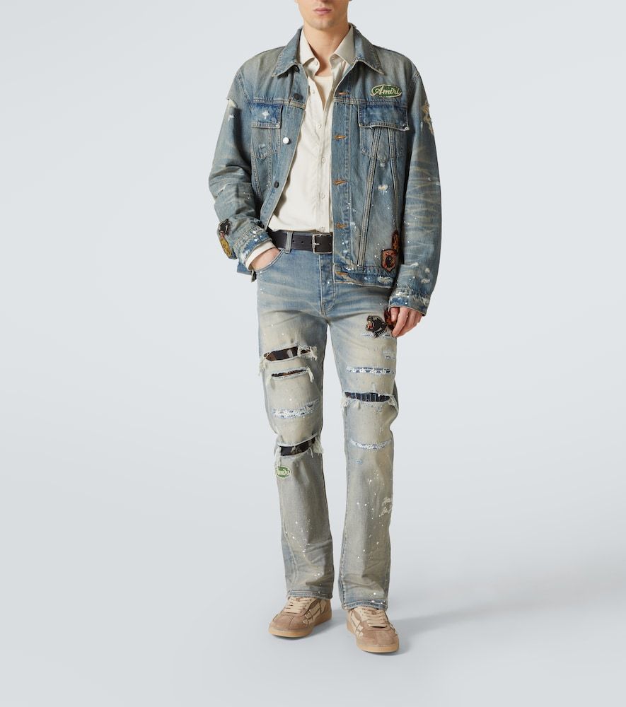 Vintage Pegasus distressed denim jacket - Amiri - Modalova