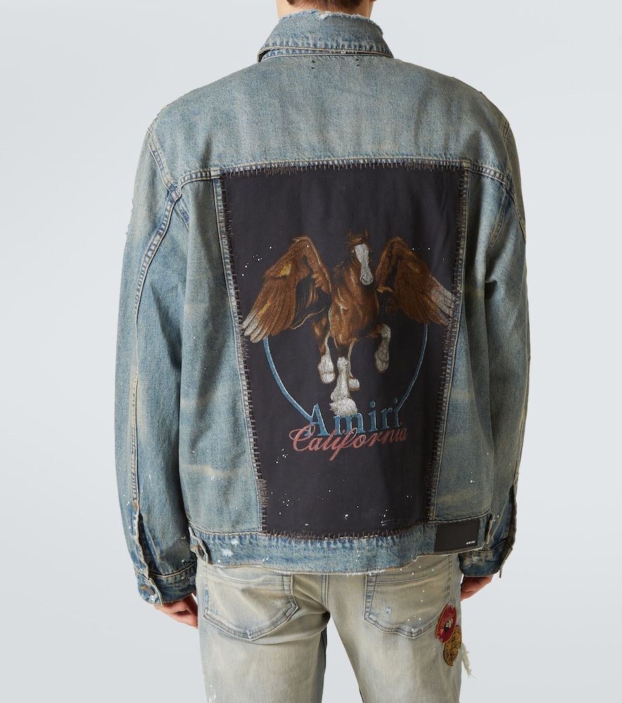 Vintage Pegasus distressed denim jacket - Amiri - Modalova
