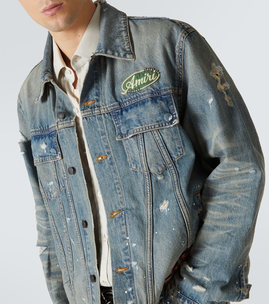 Vintage Pegasus distressed denim jacket - Amiri - Modalova
