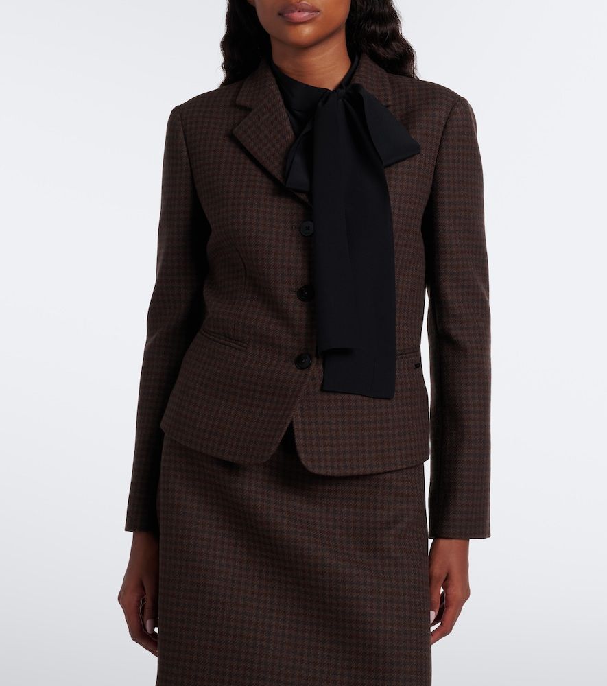 Gucci Houndstooth wool-blend blazer - Gucci - Modalova