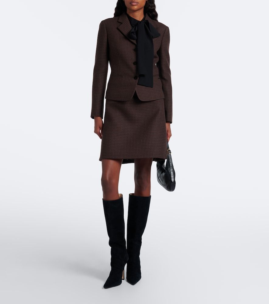 Gucci Houndstooth wool-blend blazer - Gucci - Modalova