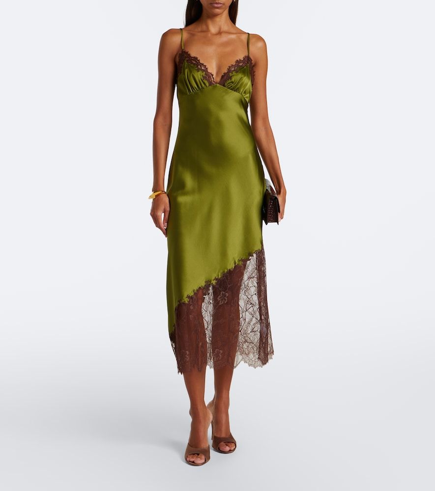 Abito sottoveste Lara in misto seta con pizzo - Staud - Modalova