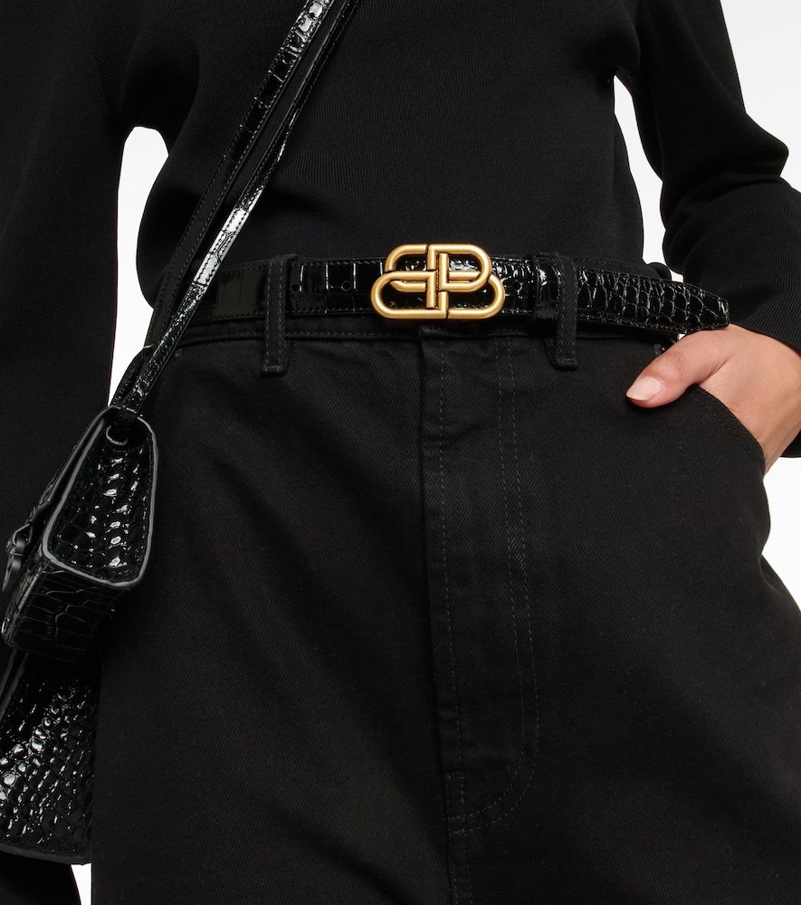 Cintura BB in pelle stampata - Balenciaga - Modalova
