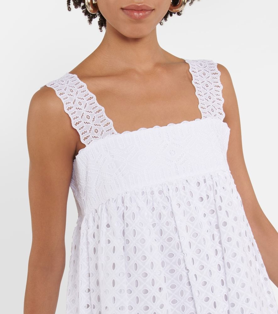 Vestido de algodón con bordado inglés - Tory Burch - Modalova
