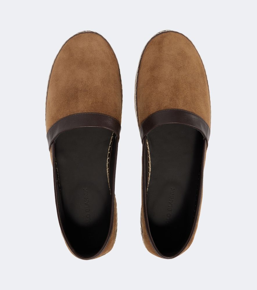 Espadrilles Nerano aus Veloursleder - Manolo Blahnik - Modalova