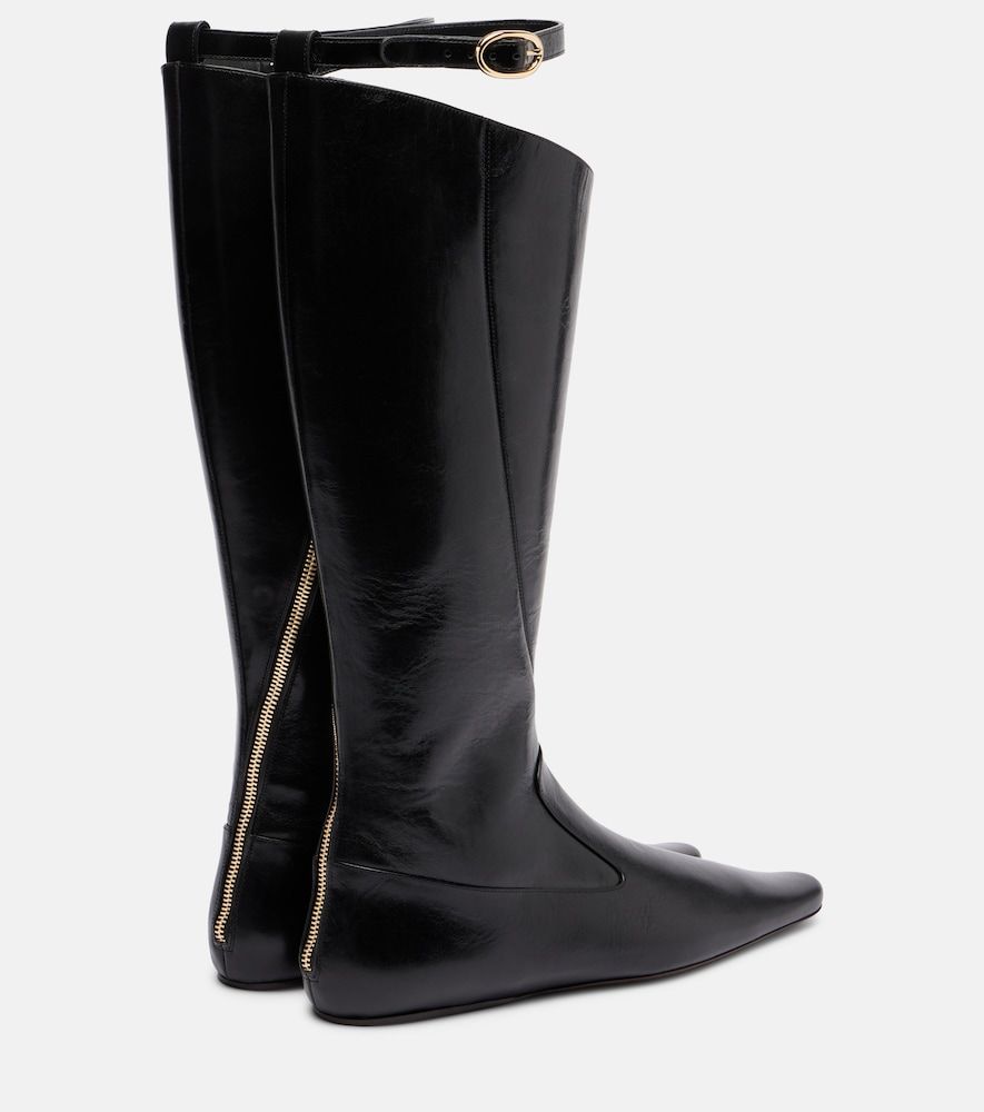 Twisted leather knee-high boots - Tory Burch - Modalova