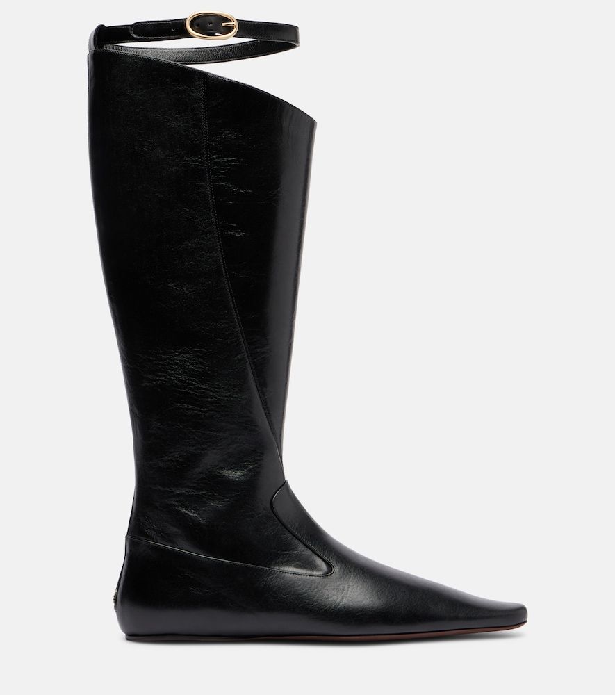 Twisted leather knee-high boots - Tory Burch - Modalova