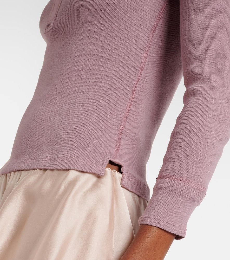 Chloé Top in maglia di cotone a coste - Chloe - Modalova