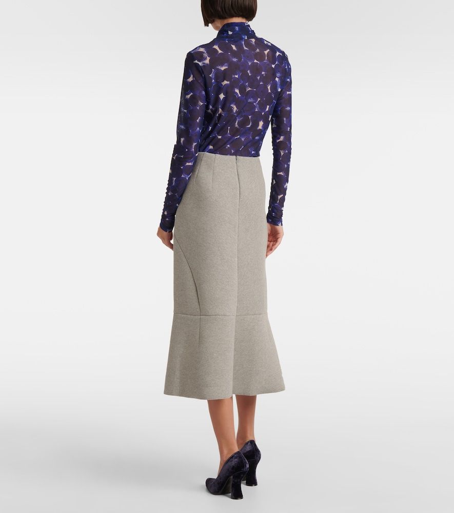 Gonna midi in misto cotone - Dries Van Noten - Modalova