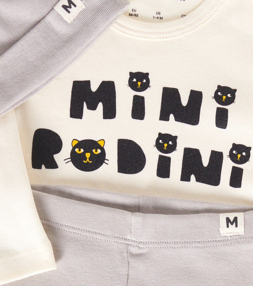 Bebé - set Cats de body, gorro y pantalones - Mini Rodini - Modalova