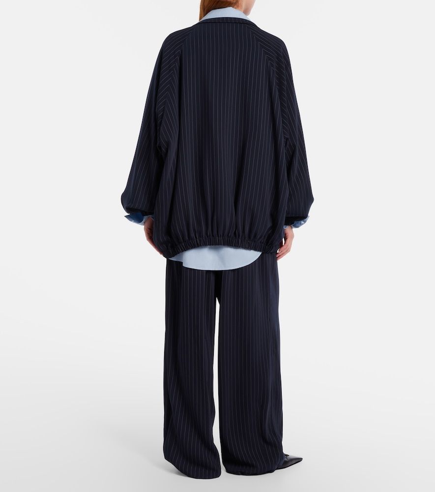 Oakdale pinstripe wide-leg pants - The Frankie Shop - Modalova