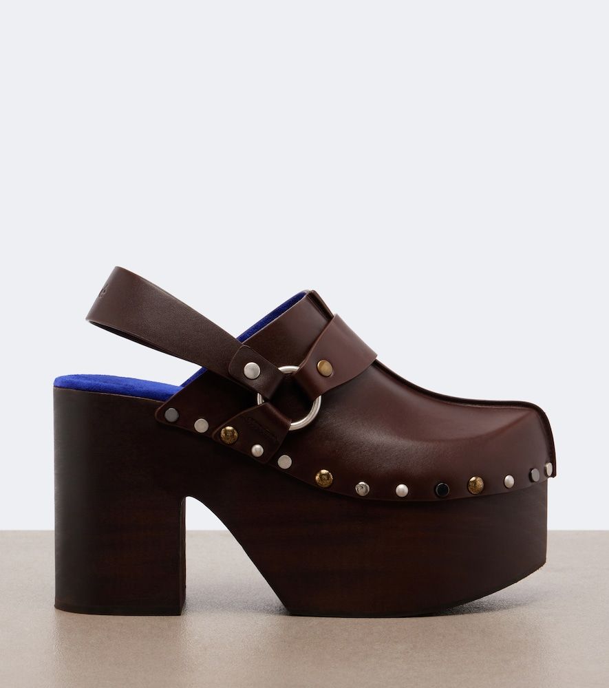 Chloé Zuecos con plataforma Talis de piel - Chloe - Modalova