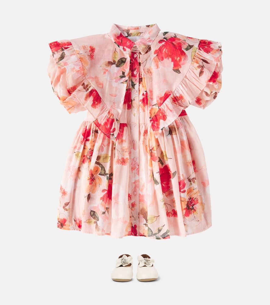Vestido de algodón con manga abullonada - Petite Amalie - Modalova
