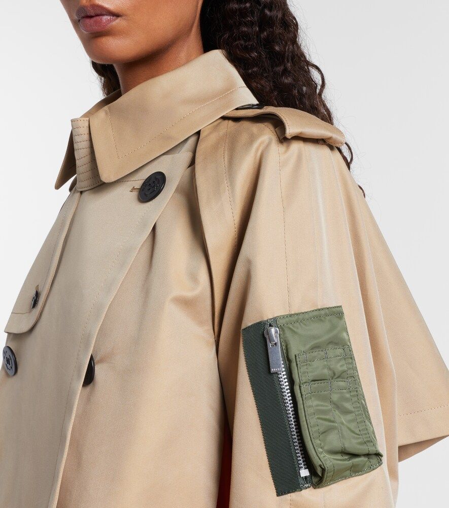 Giacca in gabardine e twill di misto cotone - Sacai - Modalova