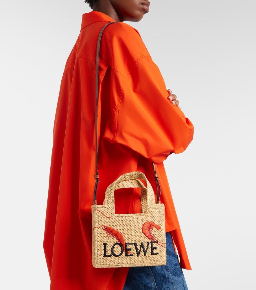Bolso Paula's Ibiza Font Mini de rafia - Loewe - Modalova