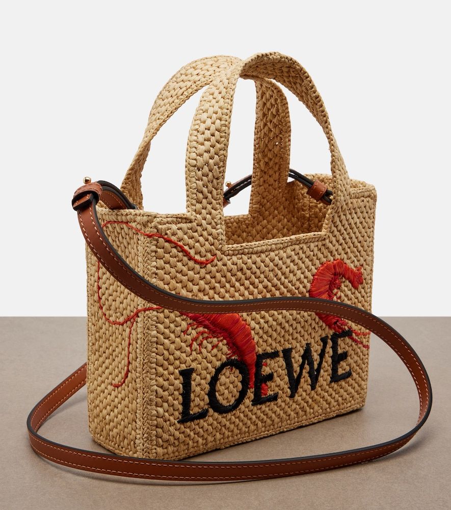 Bolso Paula's Ibiza Font Mini de rafia - Loewe - Modalova