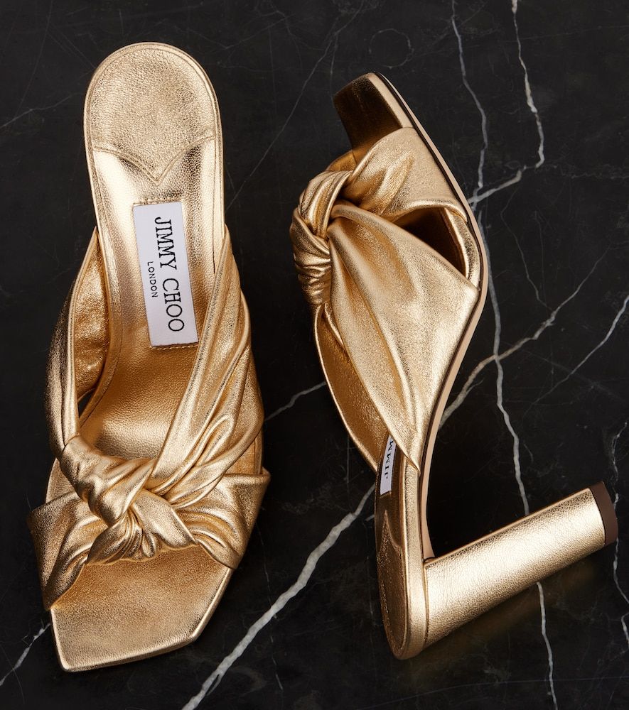 Pantoletten Avenue 85 aus Metallic-Leder - Jimmy Choo - Modalova
