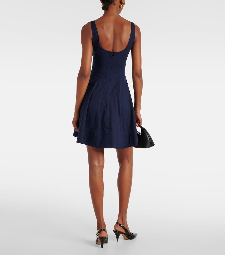 Vestido corto Wells de popelín de algodón - Staud - Modalova