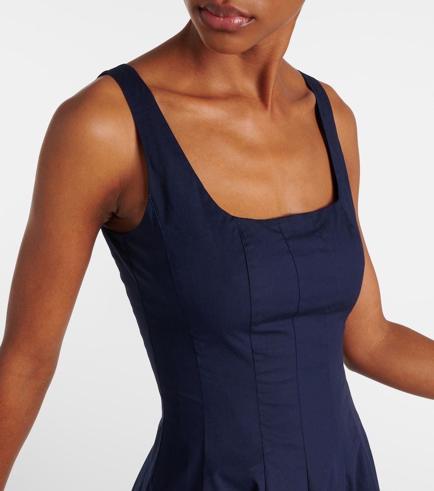 Vestido corto Wells de popelín de algodón - Staud - Modalova